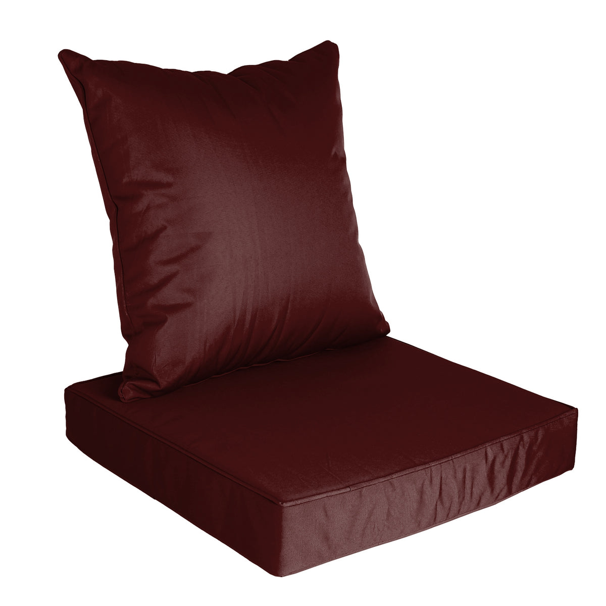 Waterproof Outdoor Seat Cushion Set, Patio Furniture Cushions with Back Pillow, for Garden Bench — Jujube Red