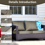 Outdoor Seat Cushion Set Waterproof Patio Furniture Cushion And Back P