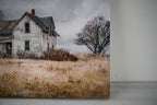 Framed Rustic Farmhouse Wall Art Vintage Barn Wall Art Country Field L