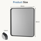 Wall Mirror With Rectangular Metal Frame