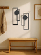 Abstract Geometric Metal Wall Decor, Set of 2