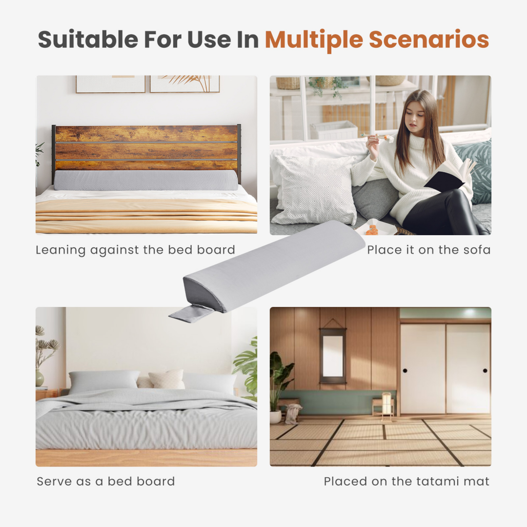Bed Wedge Pillow With Headboard - High-density Foam Fills The Gap Betw