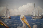 Beach Wall Art - Large Blue Ocean Seagull Canvas Pictures For Living R