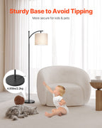 Dimmable LED Floor Lamp, Adjustable Color Temperature, Remote Control