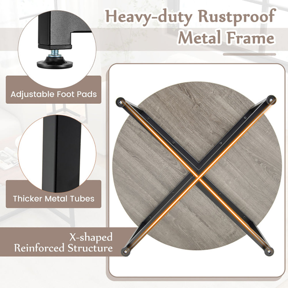 3-Piece Coffee and End Table Set, Round and Square