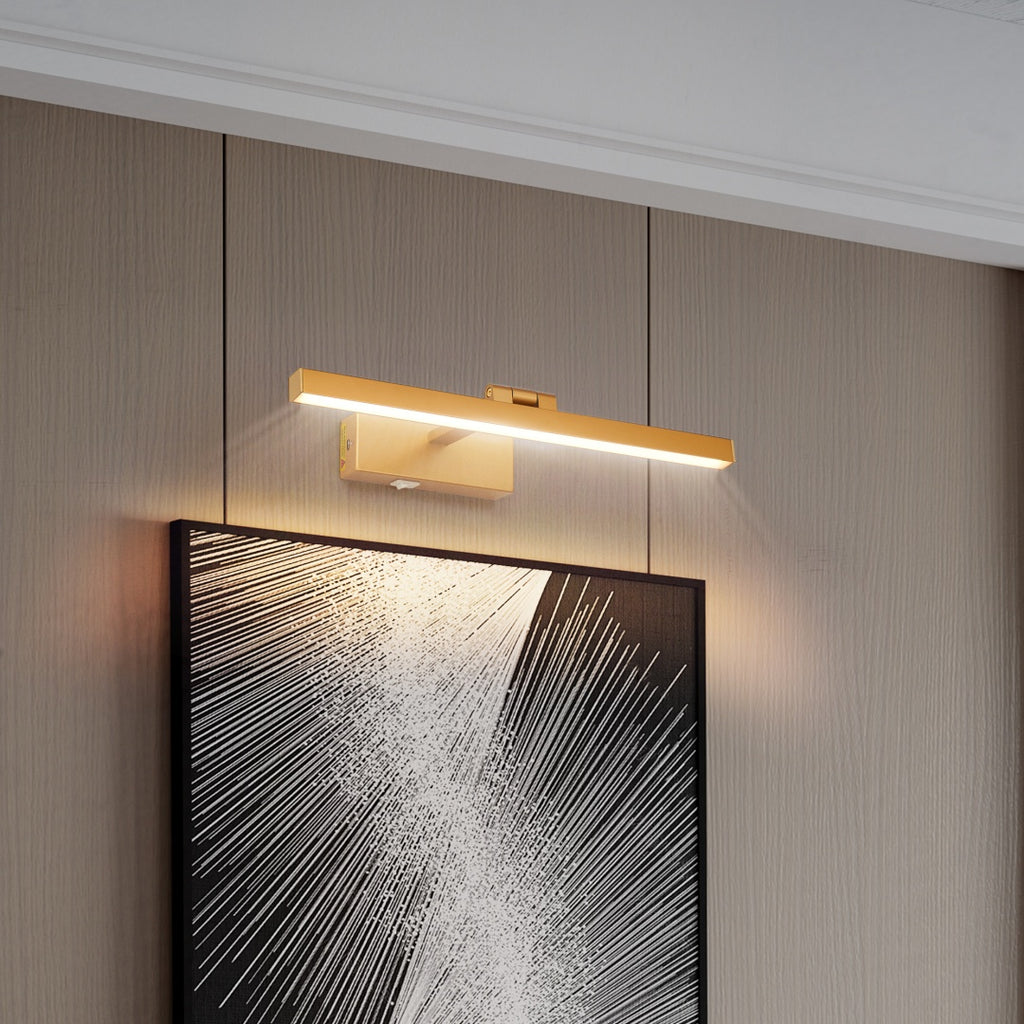 16inch Gold Bathroom Light Fixtures Over Mirror Modern Dimmable LED Va