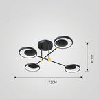 Modern Molecular Glass LED Ceiling Light, 4, 6 or 8 Lights