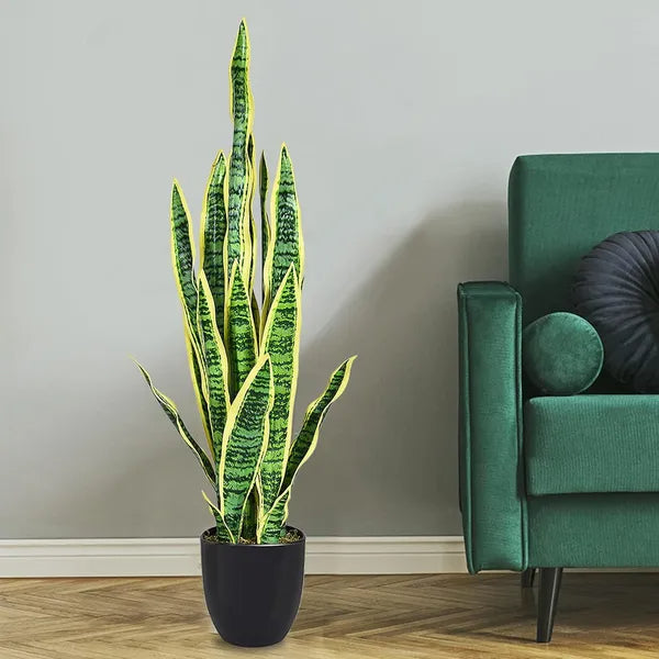 1PC 35.5 Inches Indoor And Outdoor Decoration Fake Snake Plant Artific