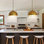 Industrial 2-Light Copper-Finish Iron Pendant, Adjustable, 41 in.