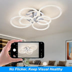 Modern Chrome 6-Light LED Flush Mount Ceiling Light, Acrylic Shade, 23.6 in.