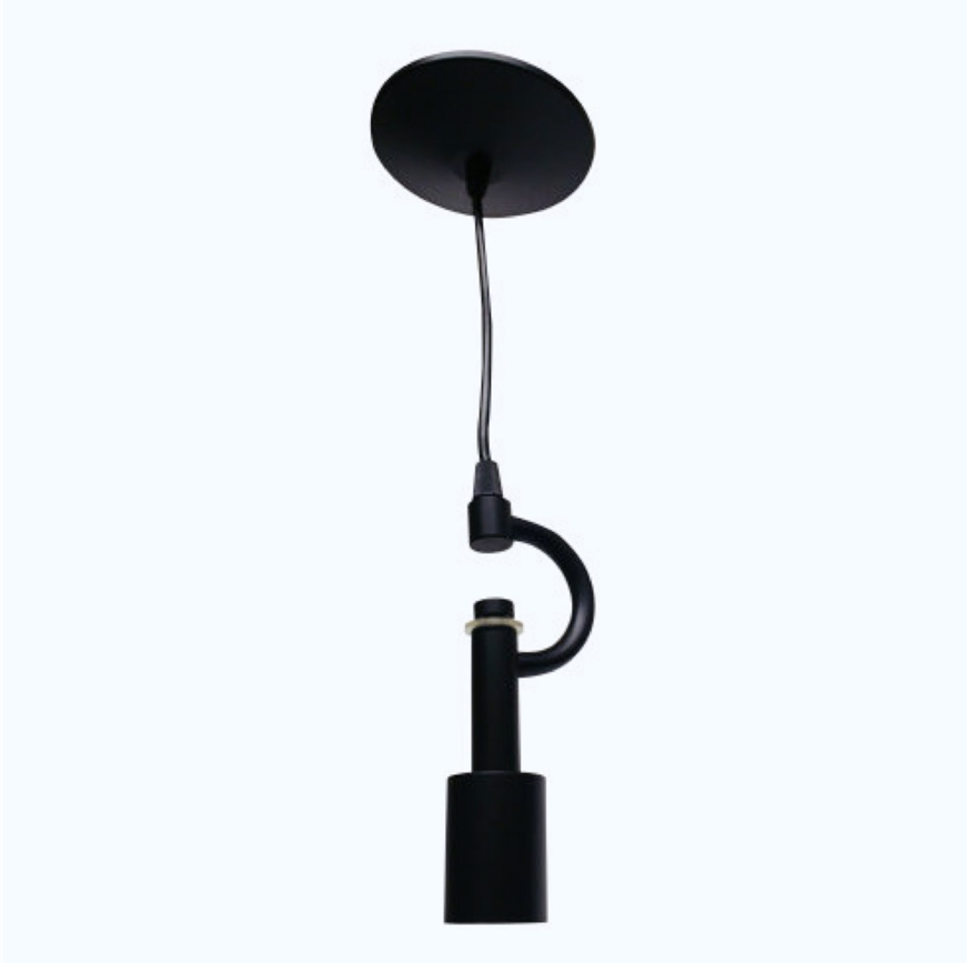 Satin Black Pendant Light Fixture For 3 Lights