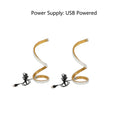Spiral LED Desk Lamp, Dimmable 3-Color Bedside Light, Set of 2 — Gold