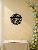 Pentagram Triple Moon Iron Wall Art Unique Metal Decor Sculpture Trend