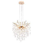 7-Light Gold Tree Branch Crystal Chandelier, 18 In. Wide