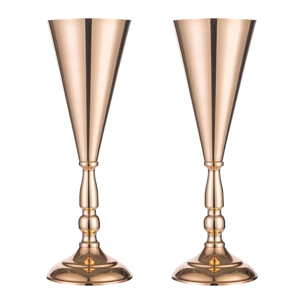 10 Pcs Golden Vase Flower Wedding Centerpieces