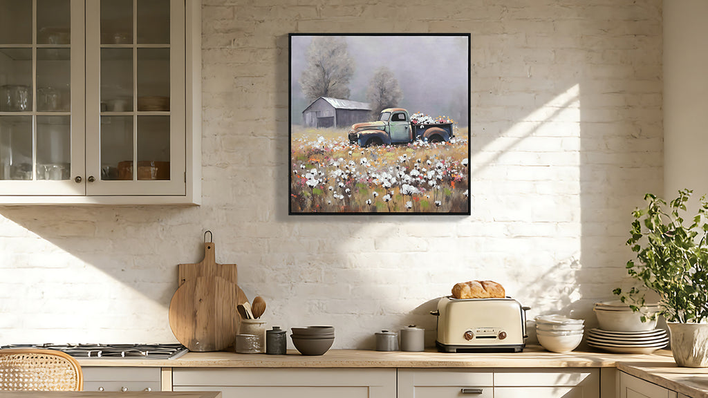 Farmhouse Old Truck Canvas Wall Art