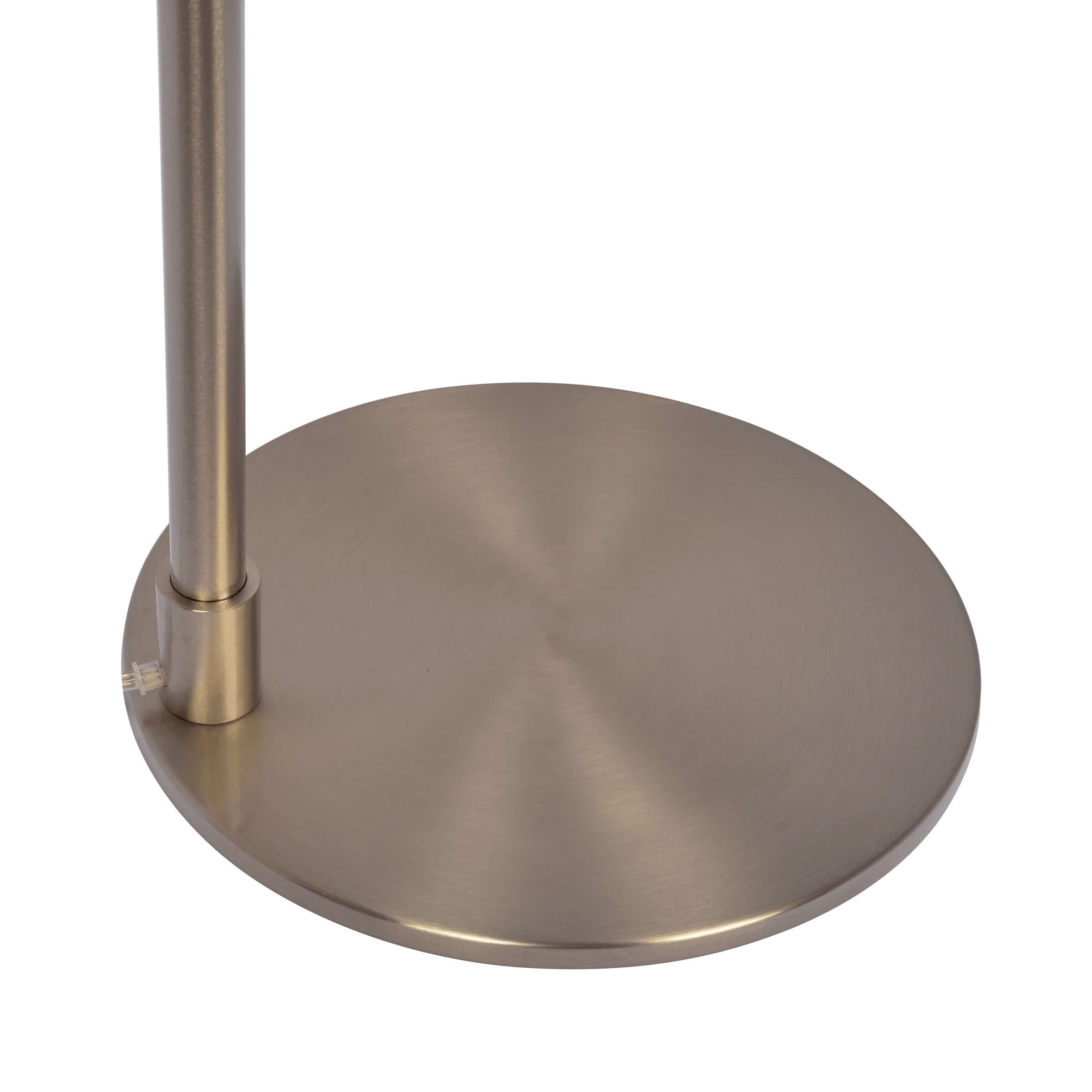 Brushed Nickel Floor Lamp, Rotary Switch, White Linen Shade, Metal Base
