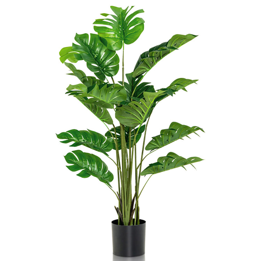 5 Feet Artificial Tree Faux Monstera Deliciosa Plant For Home Indoor A