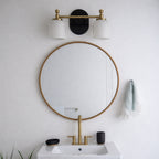 Vortex Traditional Style Two Lights Vanity Over Bathroom Mirror Wall S