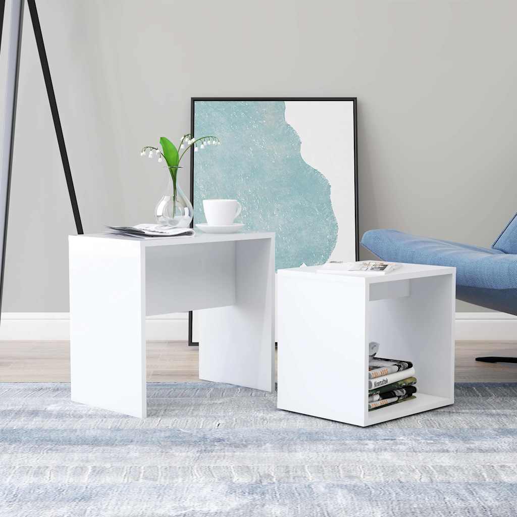 Nesting Coffee Table Set of 2, Wood-Look Finish
