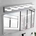 37 Modern 5-Light LED Vanity Light Fixture - Chrome Finish With Acryli