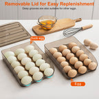 Egg Container Holder For Refrigerator Double Layer Egg Storage Box Wit
