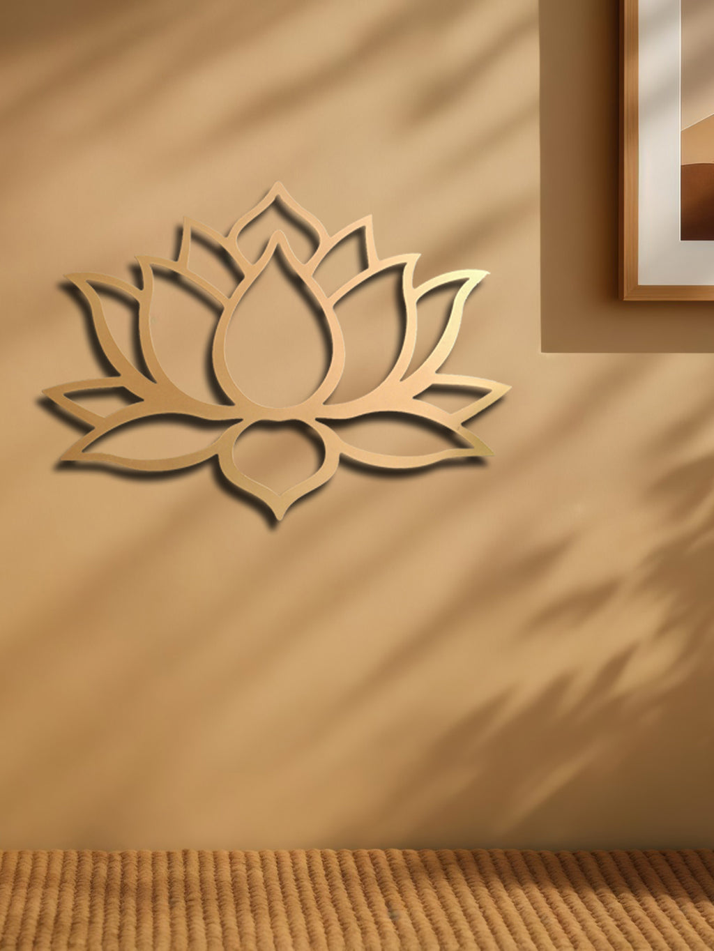 Large Modern Lotus Metal Wall Art - Gorgeous Living Room Decor To Char