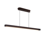 Walnut Wood LED Pendant Light, Linear 51 Inch, Dimmable