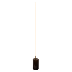 Modern Brass LED Floor Lamp, Faux Marble Base, Gold Finish, On/Off Switch