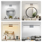 32 Inch Modern LED Bathroom Vanity Light - Sleek Black Metal Wall Ligh