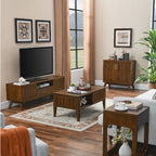 Small Wooden Side Table | Multi-Shelf Design