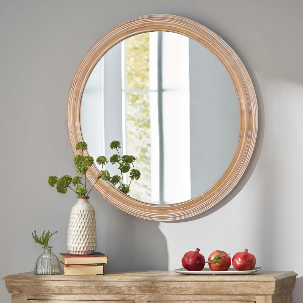 27.5 Inches Round Wall Mirror For Bathroom Vanity
