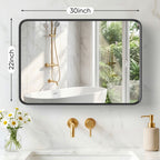 Wall Mirror With Rectangular Metal Frame