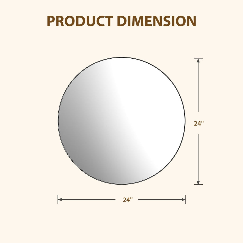 Round Wall Mirror With Metal Frame