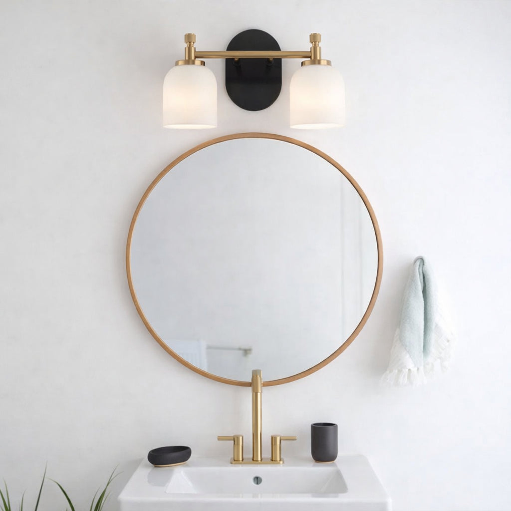 Vortex Traditional Style Two Lights Vanity Over Bathroom Mirror Wall S