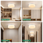 Round LED Flush Mount Ceiling Light, 3 Color Modes, Energy-Saving 24W