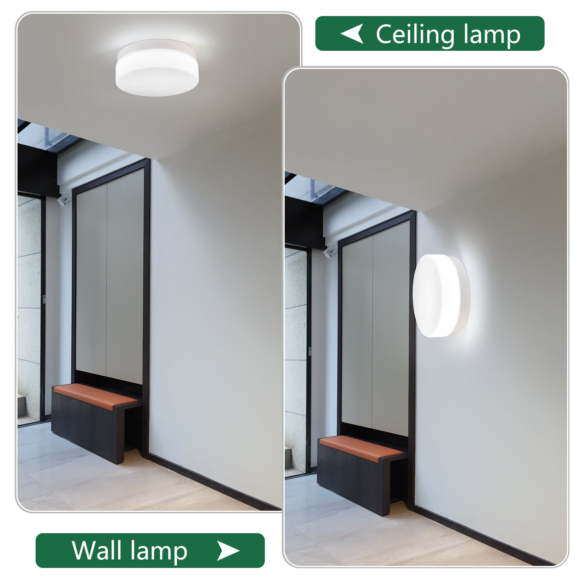 Round LED Flush Mount Ceiling Light, 3 Color Modes, Energy-Saving 24W