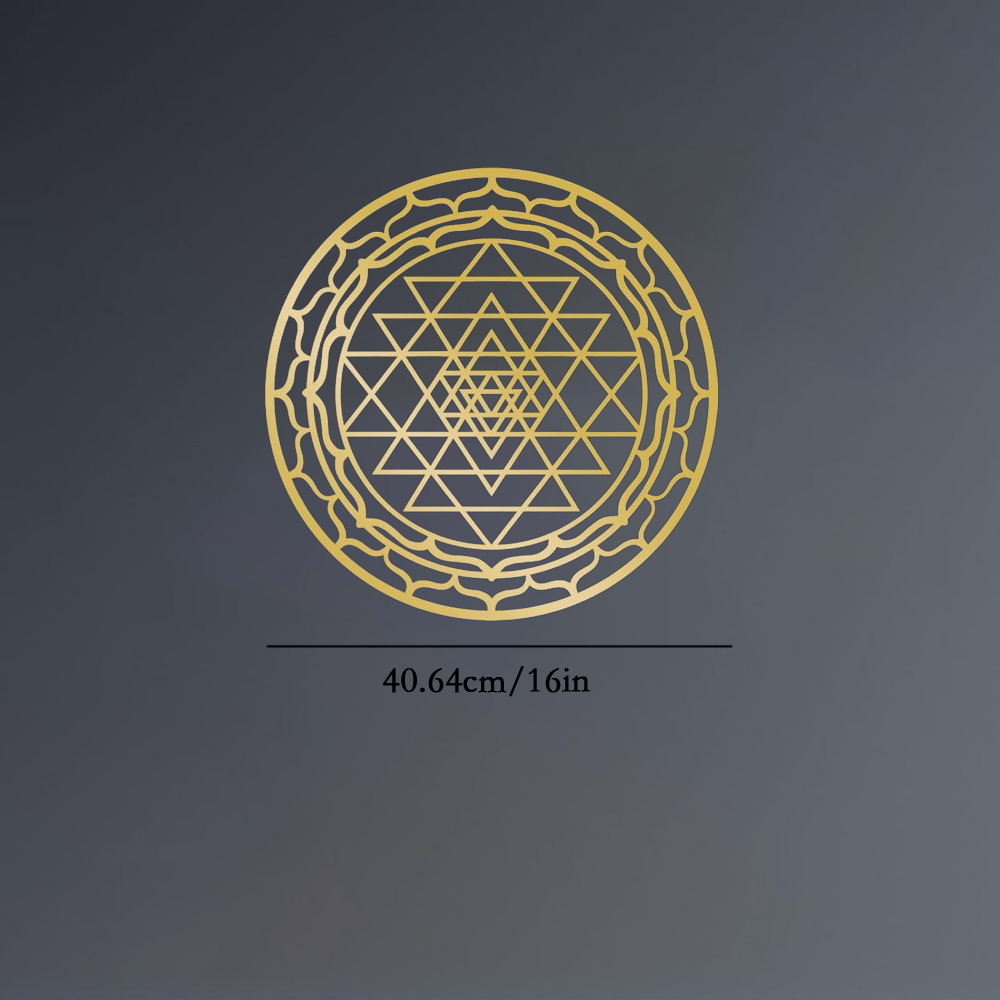 Sacred Geometry Metal Wall Art - Handcrafted Yantra Mandala Decor For