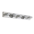 Modern 5-Light LED Vanity Light Bar, Acrylic Shade, Chrome, 37 in. for Bathroom
