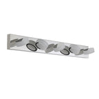 37 Modern 5-Light LED Vanity Light Fixture - Chrome Finish With Acryli