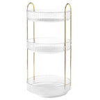 1 Set 3 Tier Rotating Makeup Organizer 360 Degree Spinning Perfume Cos
