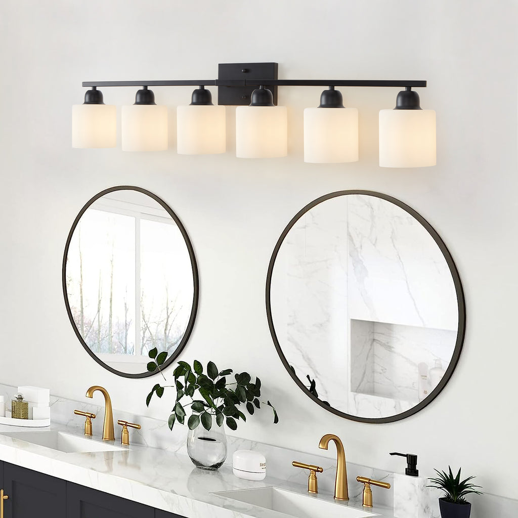 6-Light Black Vanity Lights