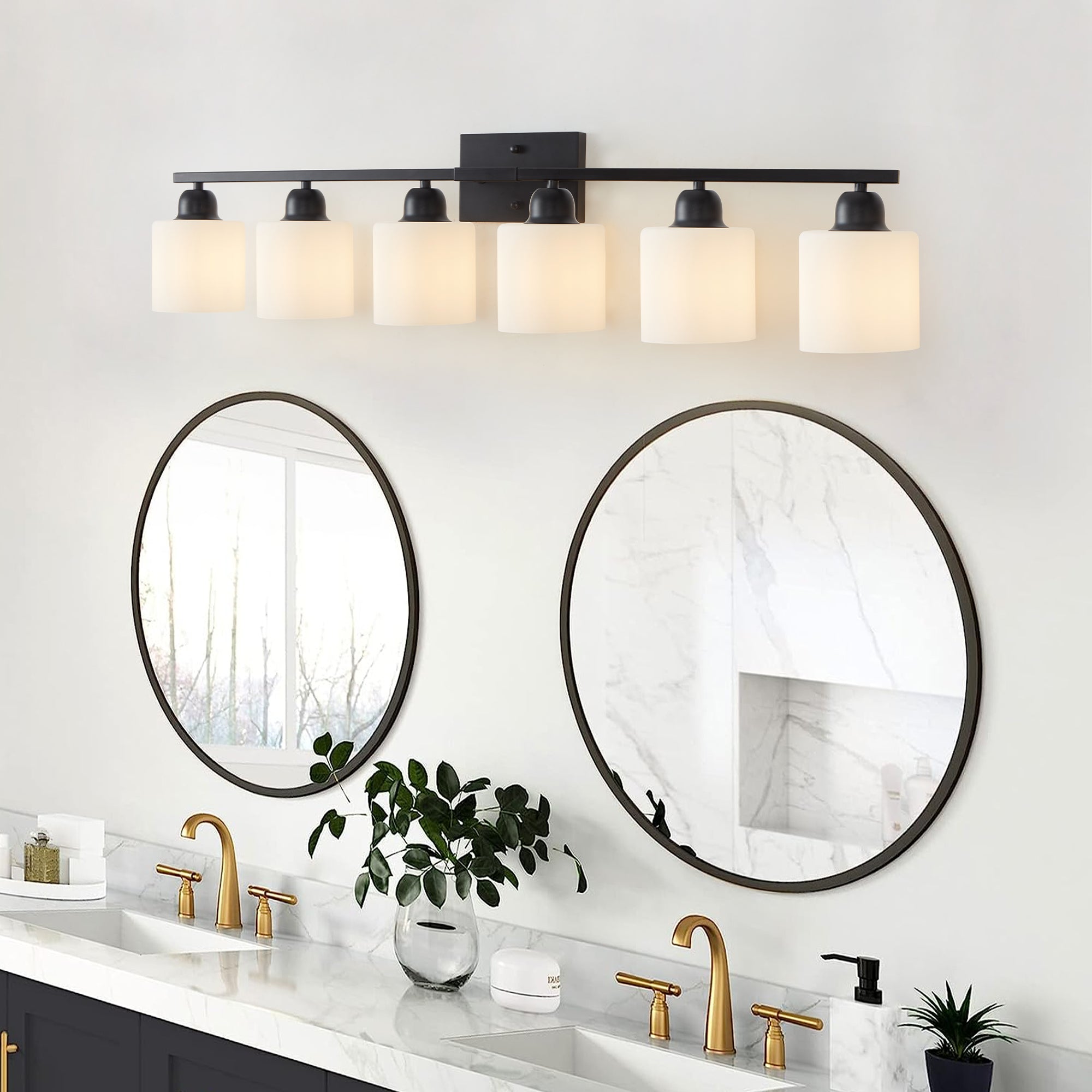 6-Light Black Vanity Lights