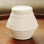 Organic Pattern Terracotta Candle Holder 5.2x5.2x5.5'' Rustic Candle S