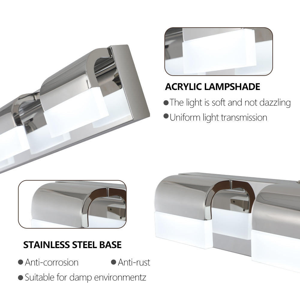 Modern Bathroom Vanity Lighting 4-Light LED Vanity Lights Over Mirror