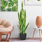 1PC 35.5 Inches Indoor And Outdoor Decoration Fake Snake Plant Artific