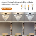 Black K9 Crystal Chandelier, Elegant Ceiling Light Fixture, 20 in.