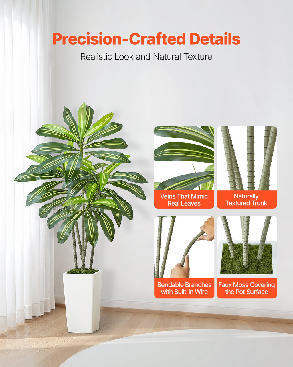 Artificial Dracaena Tree 5 Ft