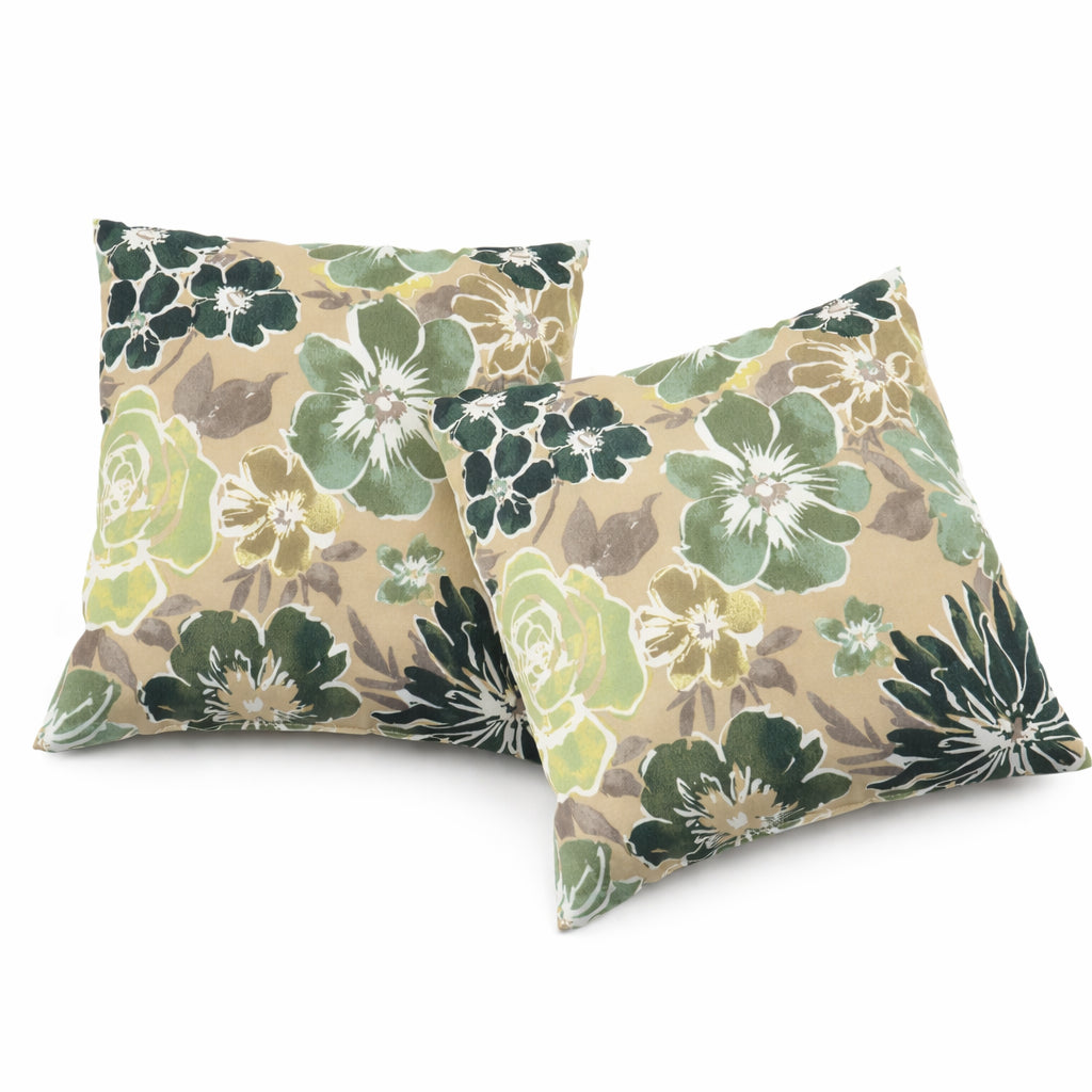 Waterproof Outdoor Throw Pillows, Fade-Resistant Patio Cushions, Blue, Set of 2 for Garden Bench — detail view 3