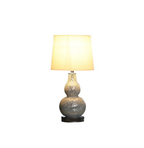19.5 In Mirror Glass Mosaic Silver Chrome Polyresin Table Lamp